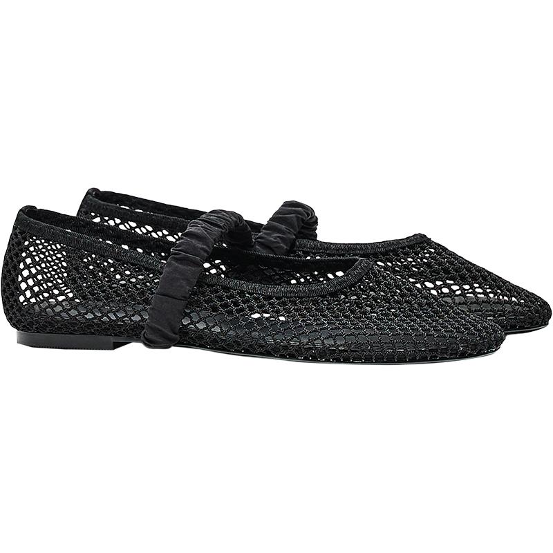 MESH BALLERINAS — BLACK