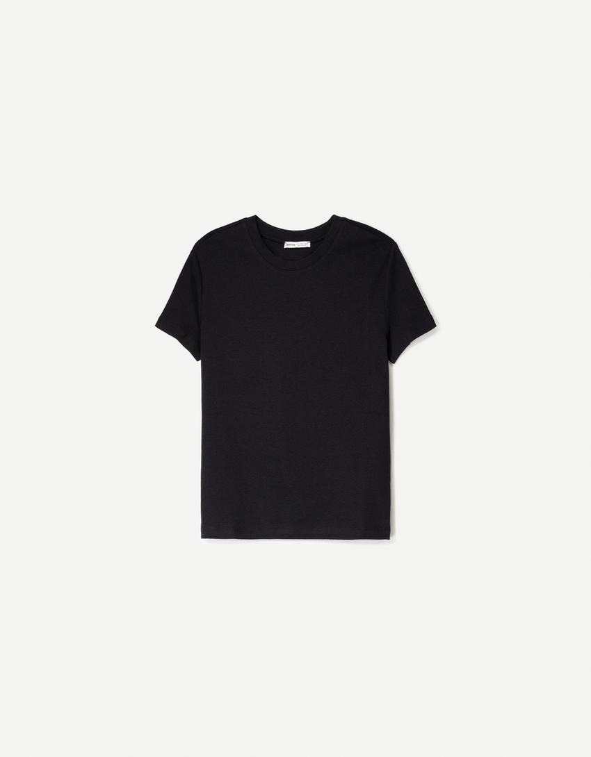 Camiseta manga corta heavy cotton-Negro-5