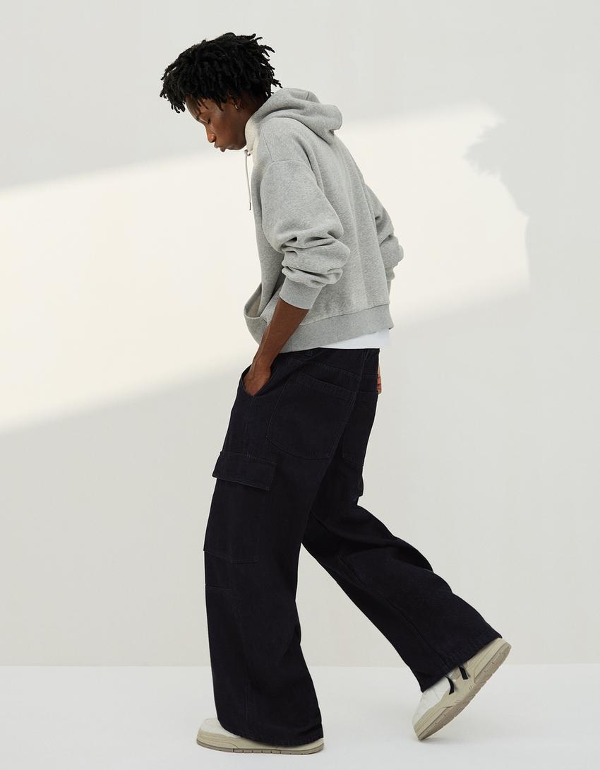 Jeans cargo parachute-Marinho