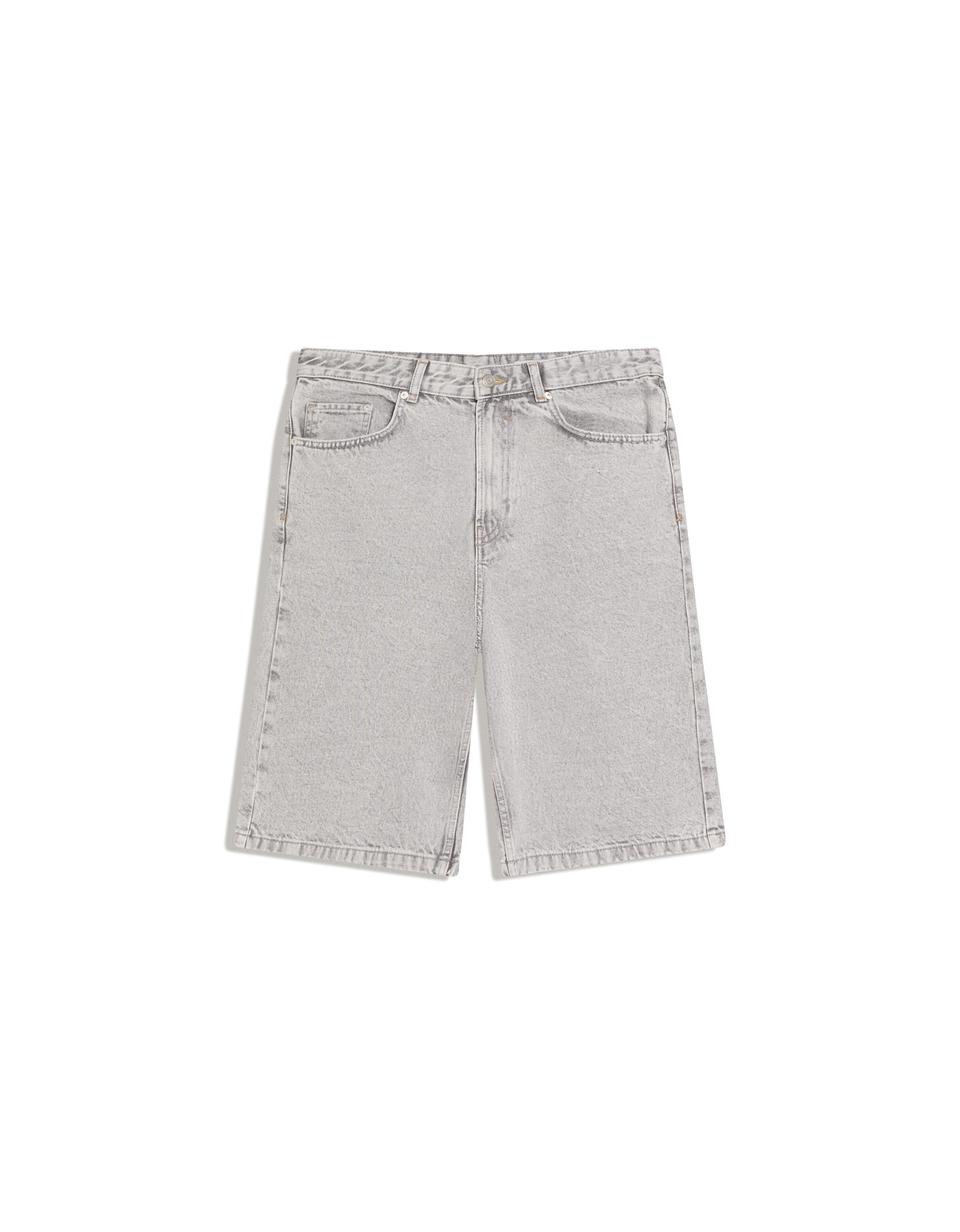 Baggy fit denim bermuda - Görsel 84