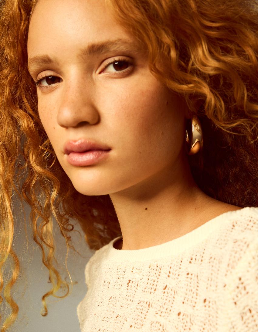 3'lü halka küpe seti-Altın-3