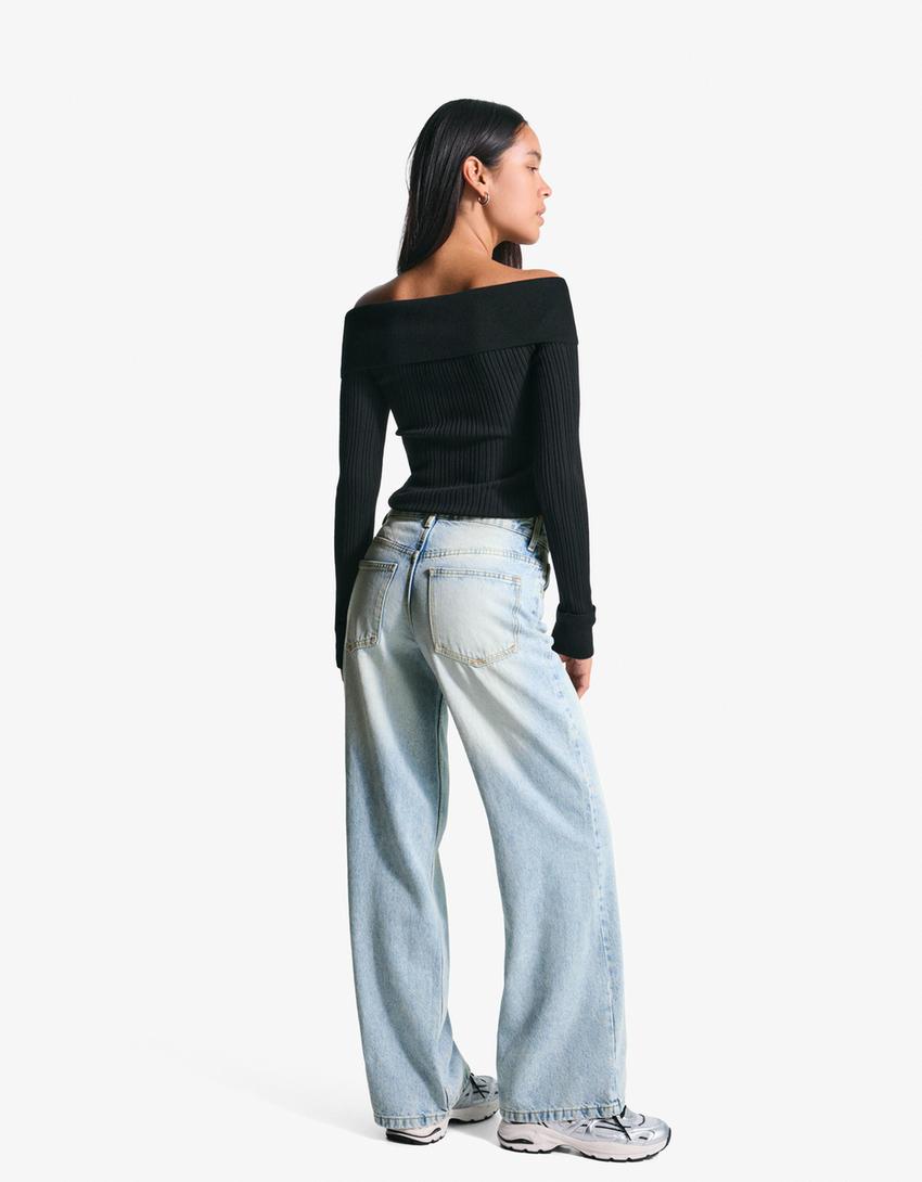 Boyfriend jeans-Light blue