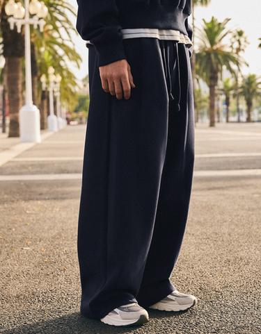 Super baggy pleated trousers — Navy 3