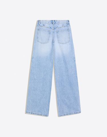 Boyfriend jeans with star print — Light blue 6