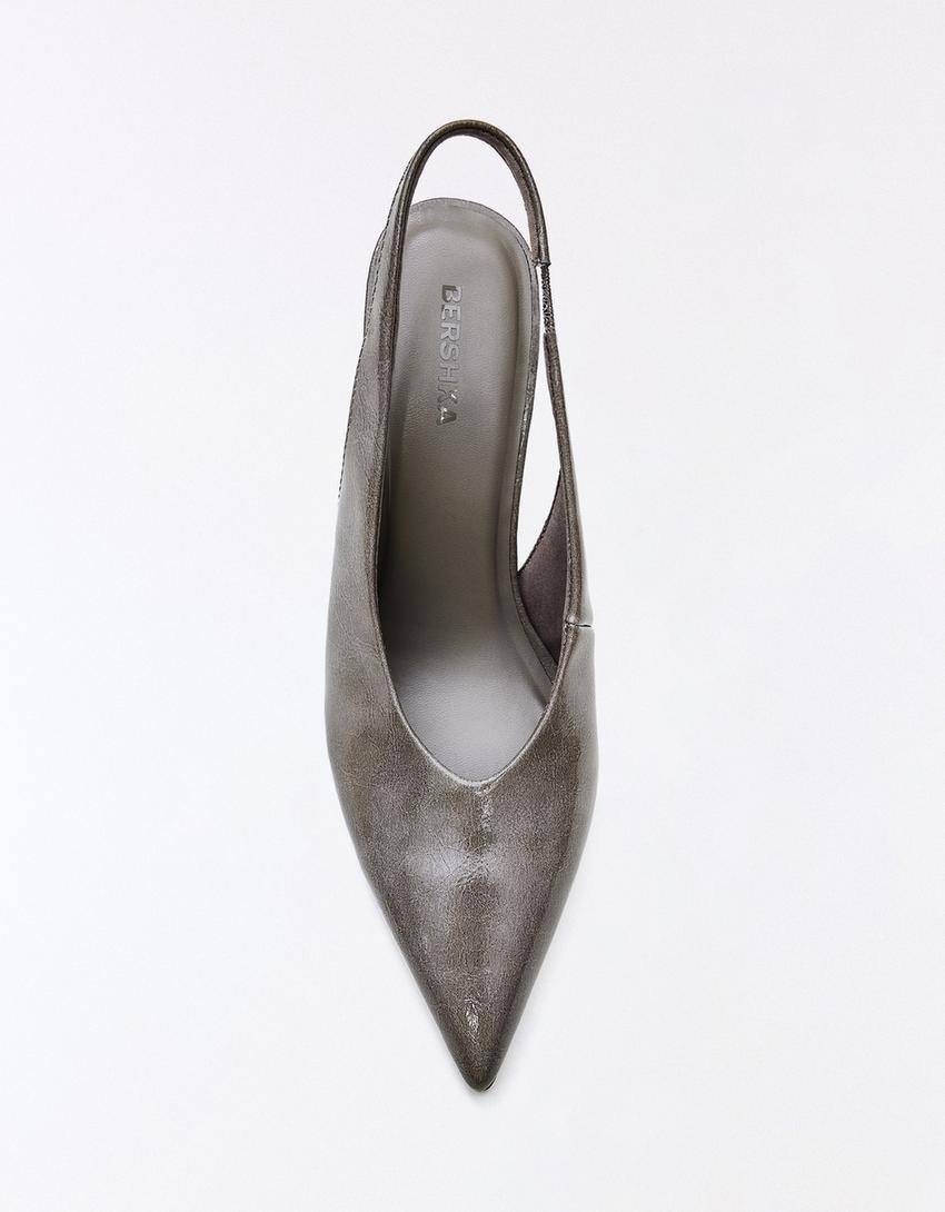 Slingback high-heel shoe-Grey