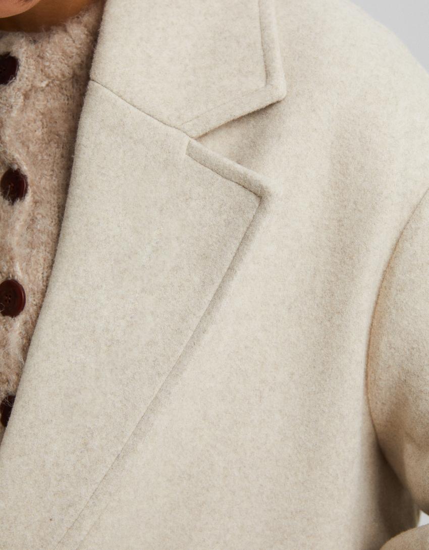 Manteau long soft-Sable-5