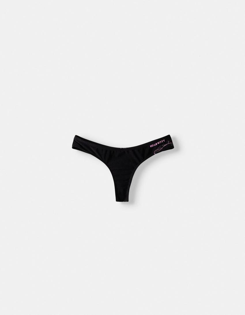 Ensemble haut et bas de bikini Hello Kitty-Noir-5
