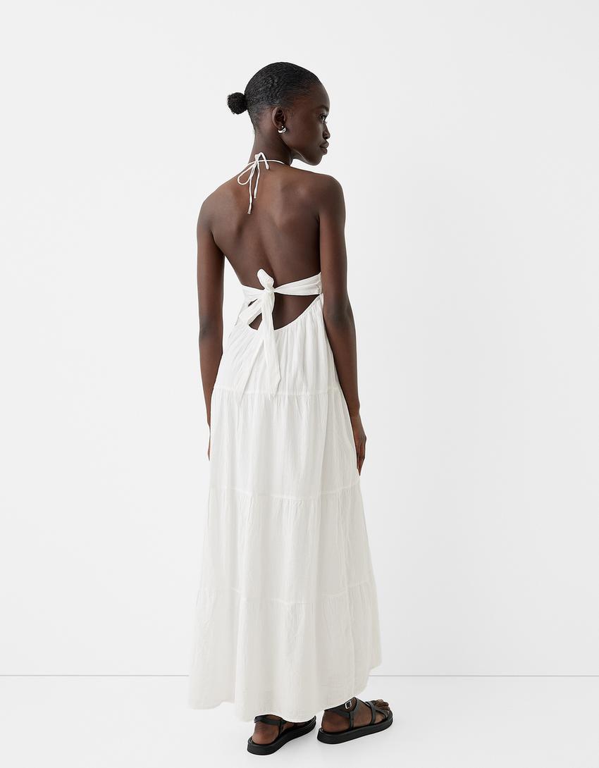 فستان ميدي بكشكش-أبيض-2