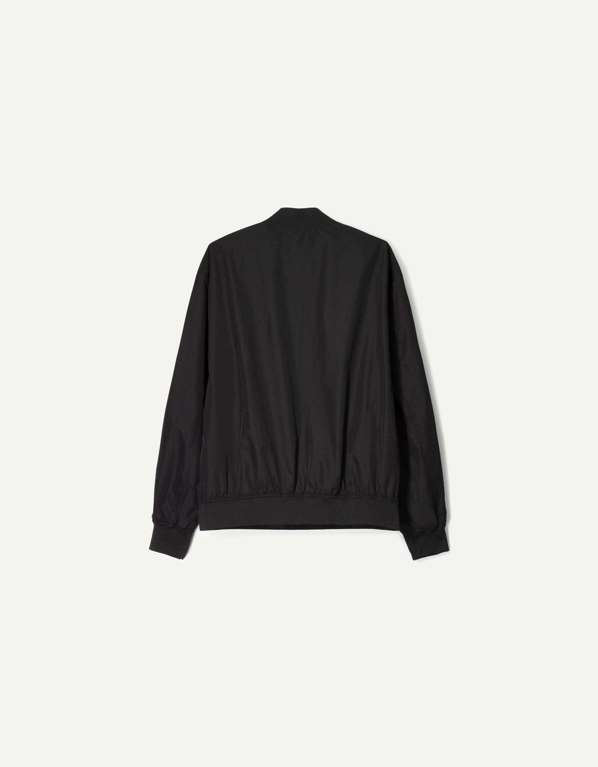 Hafif teknik kumaşlı bomber ceket - Görsel 10