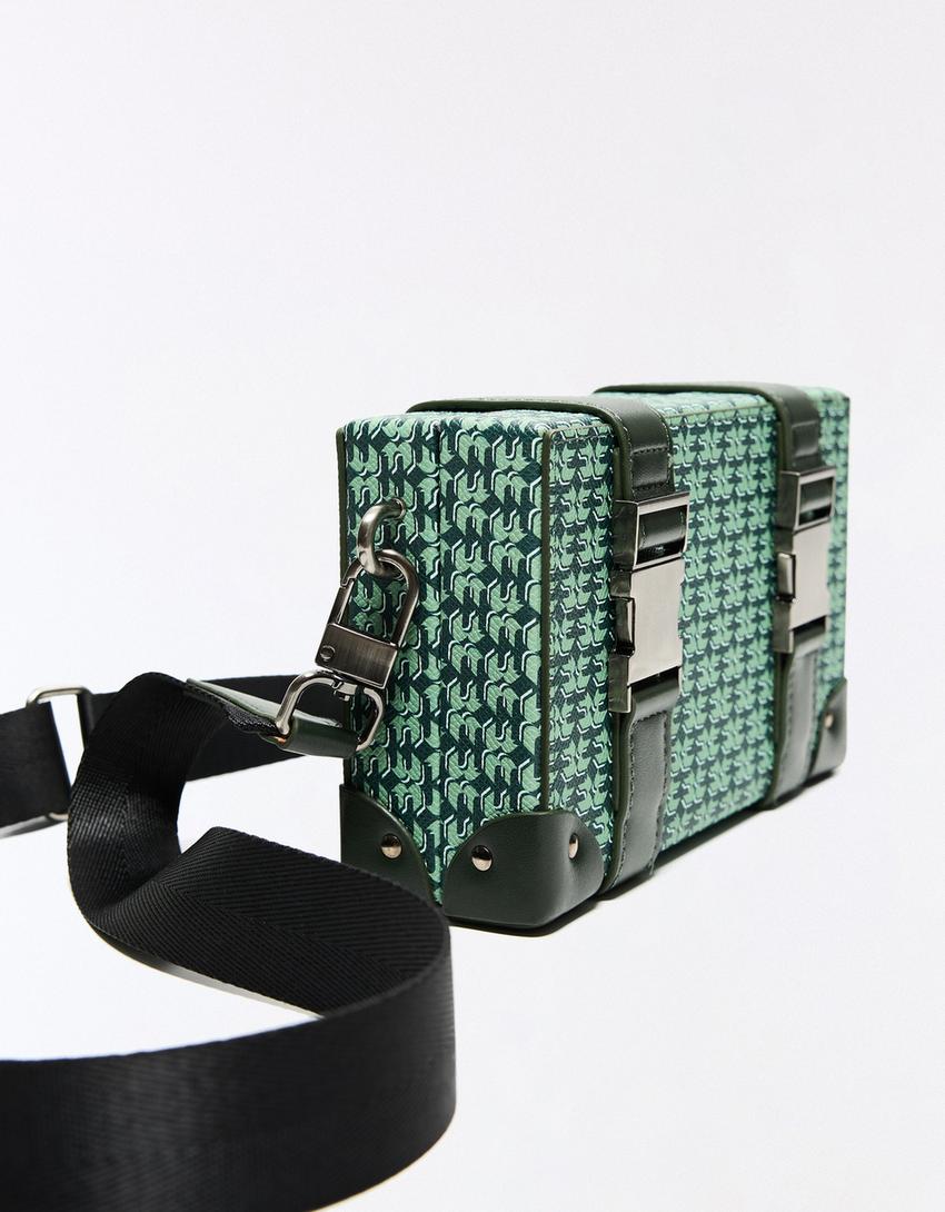 Monogram box bag-Green