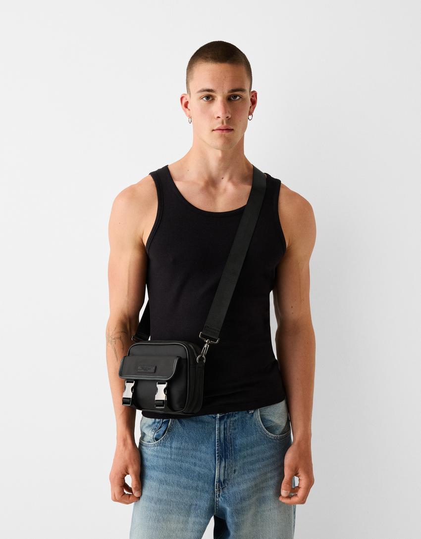 Sac bandoulière poche-Noir-3