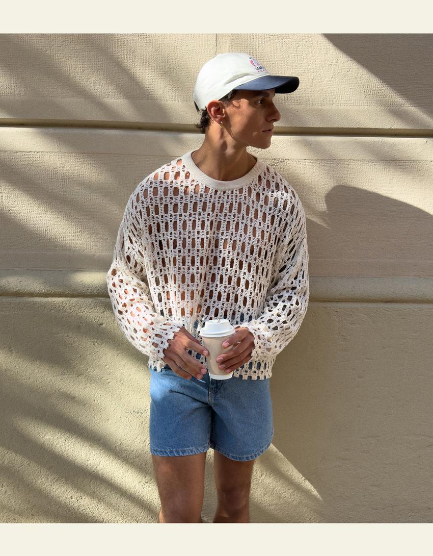 Jeans-Bermudashorts-Ausgewaschenes Blau-3