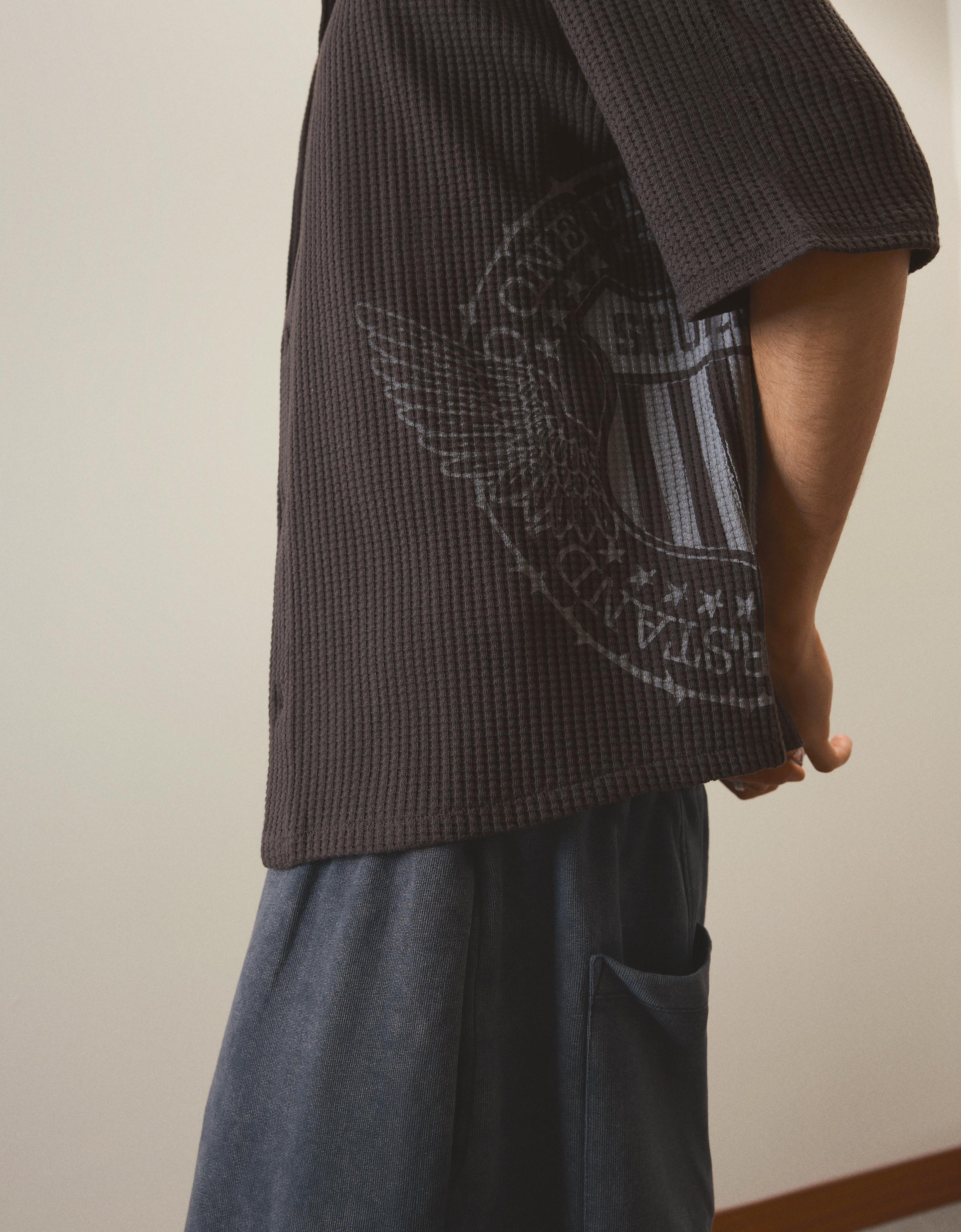 Relaxed fit gofre kumaş gömlek - Görsel 10