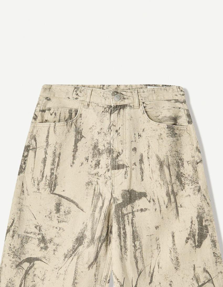 Bermuda baggy print-Verde-2
