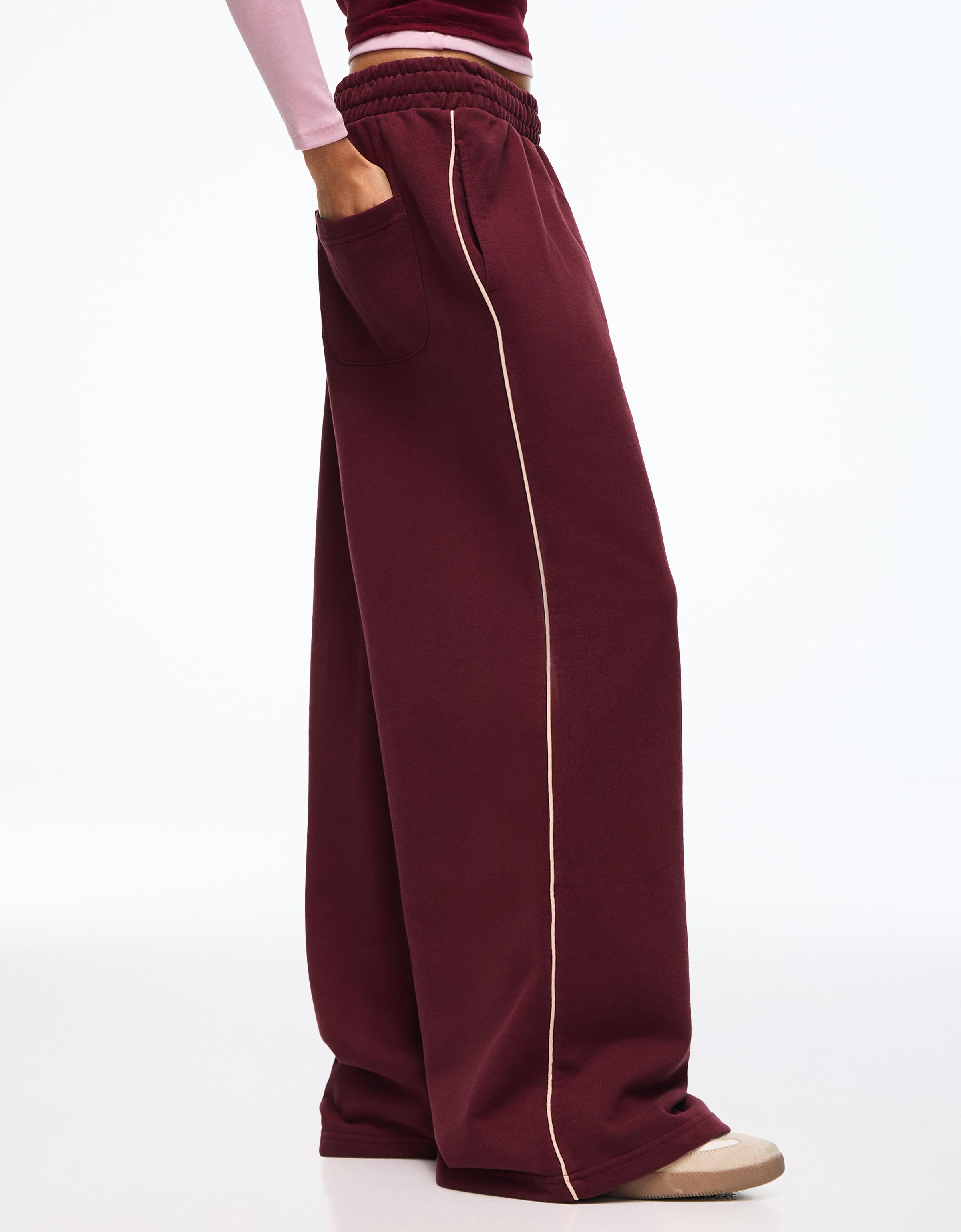 Dancer plush joggers — Maroon