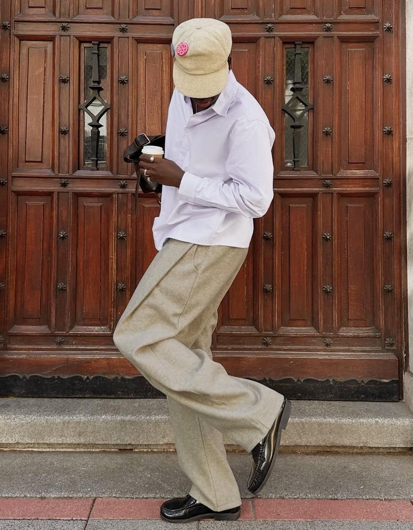 Oversize çift kollu gömlek-Açık mavi