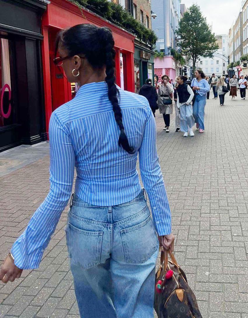 Boyfriend jeans-Light blue