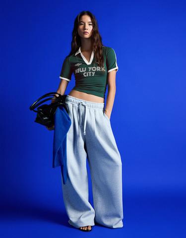 Short sleeve print polo shirt — Green 4