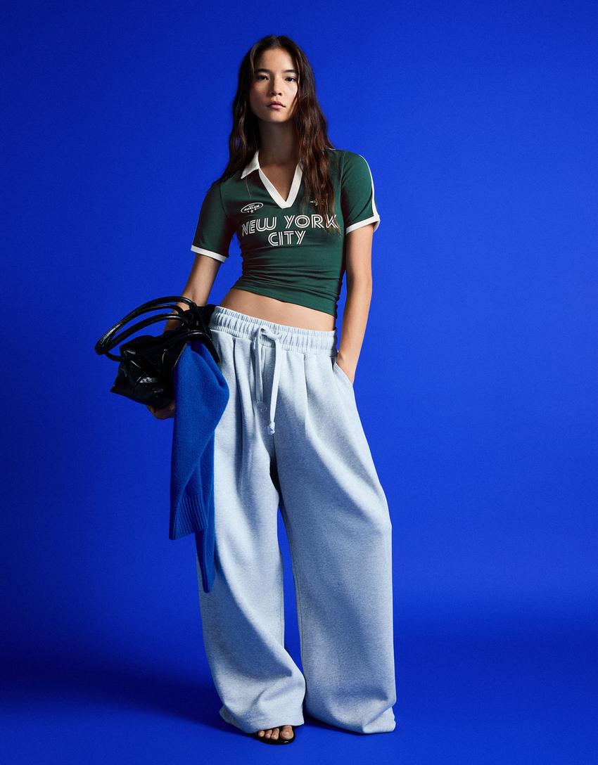 Polo manga corta print-Verde