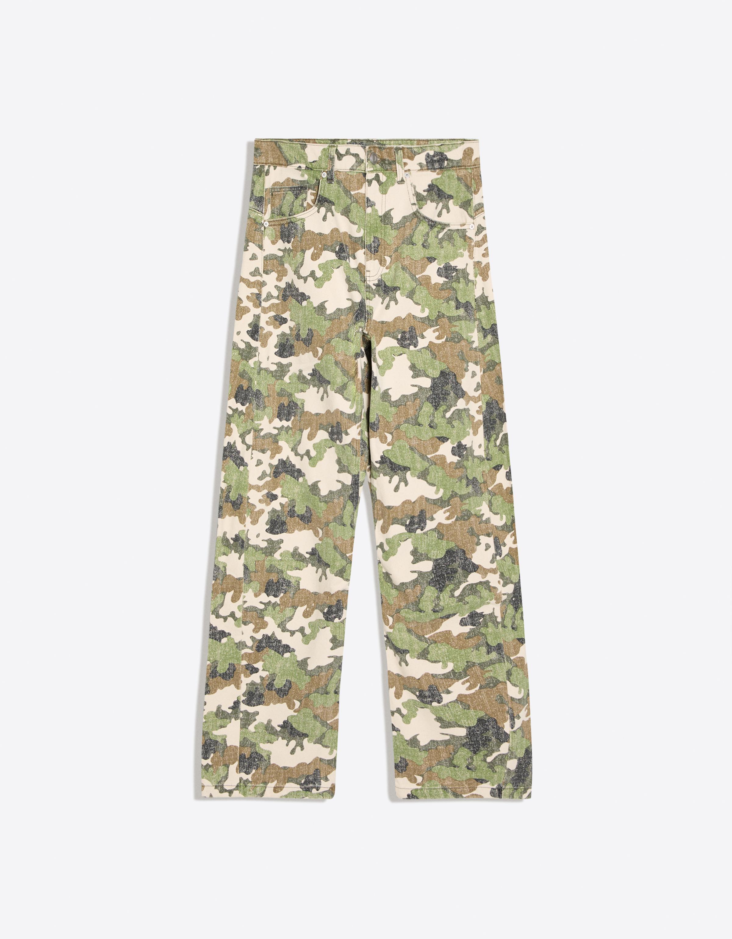 Twisted print jeans — Green