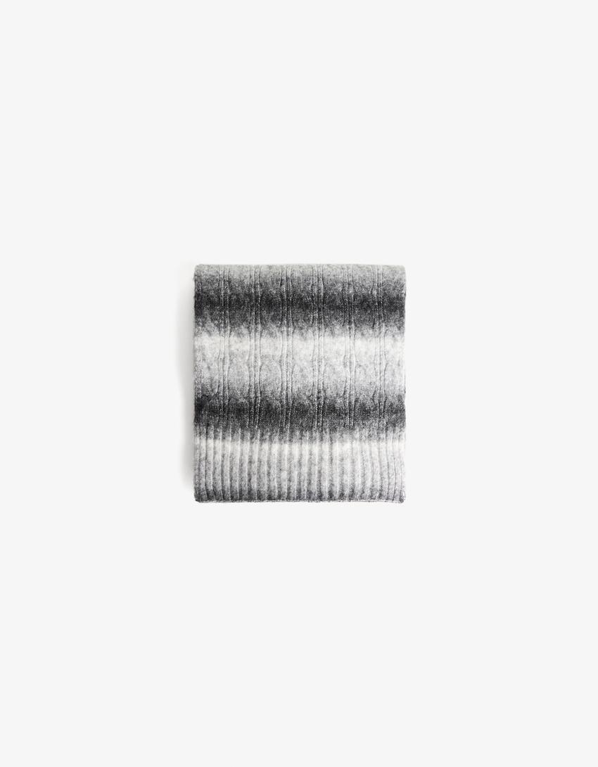 Printed scarf-Grey