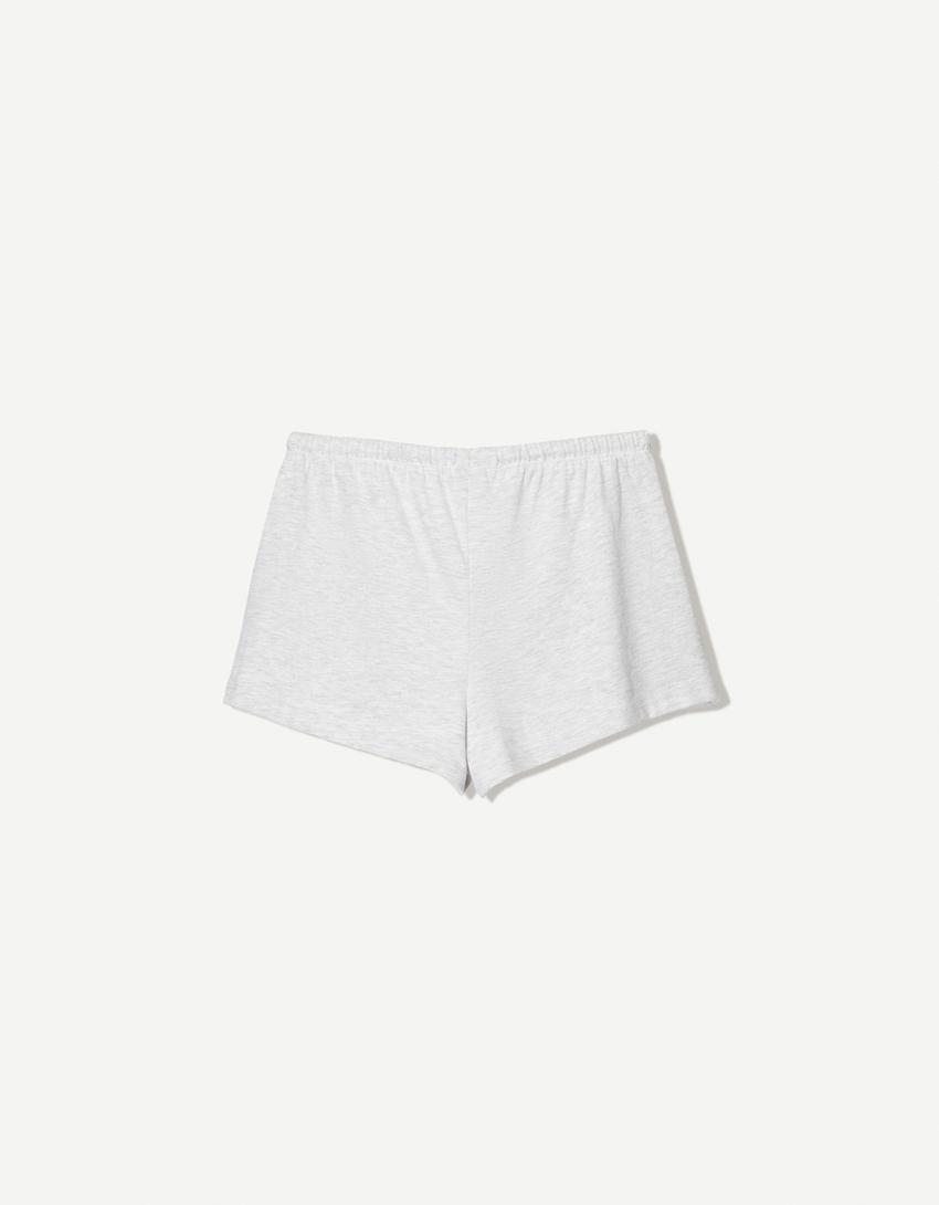 Plush shorts-Grey
