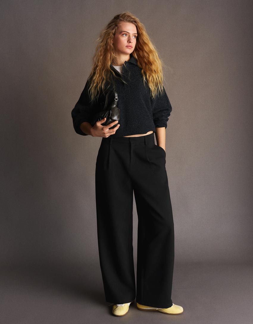 Bershka - Pantalon ample et ajusté en lin - Blanc | ASOS Bershka - Pantalon ample et ajusté en lin - Blanc | ASOS