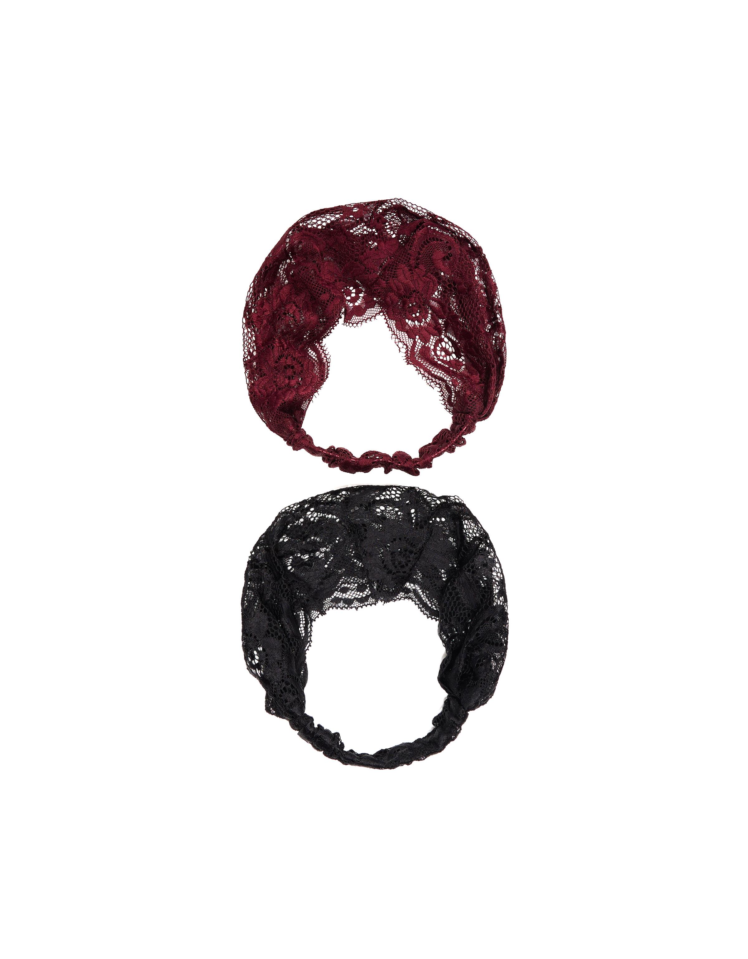2-pack of lace headbands — Black