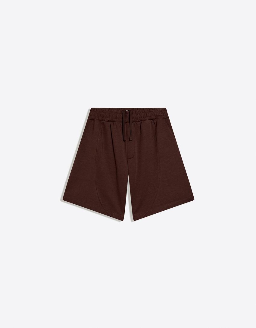 Interlock Bermuda shorts-Brown