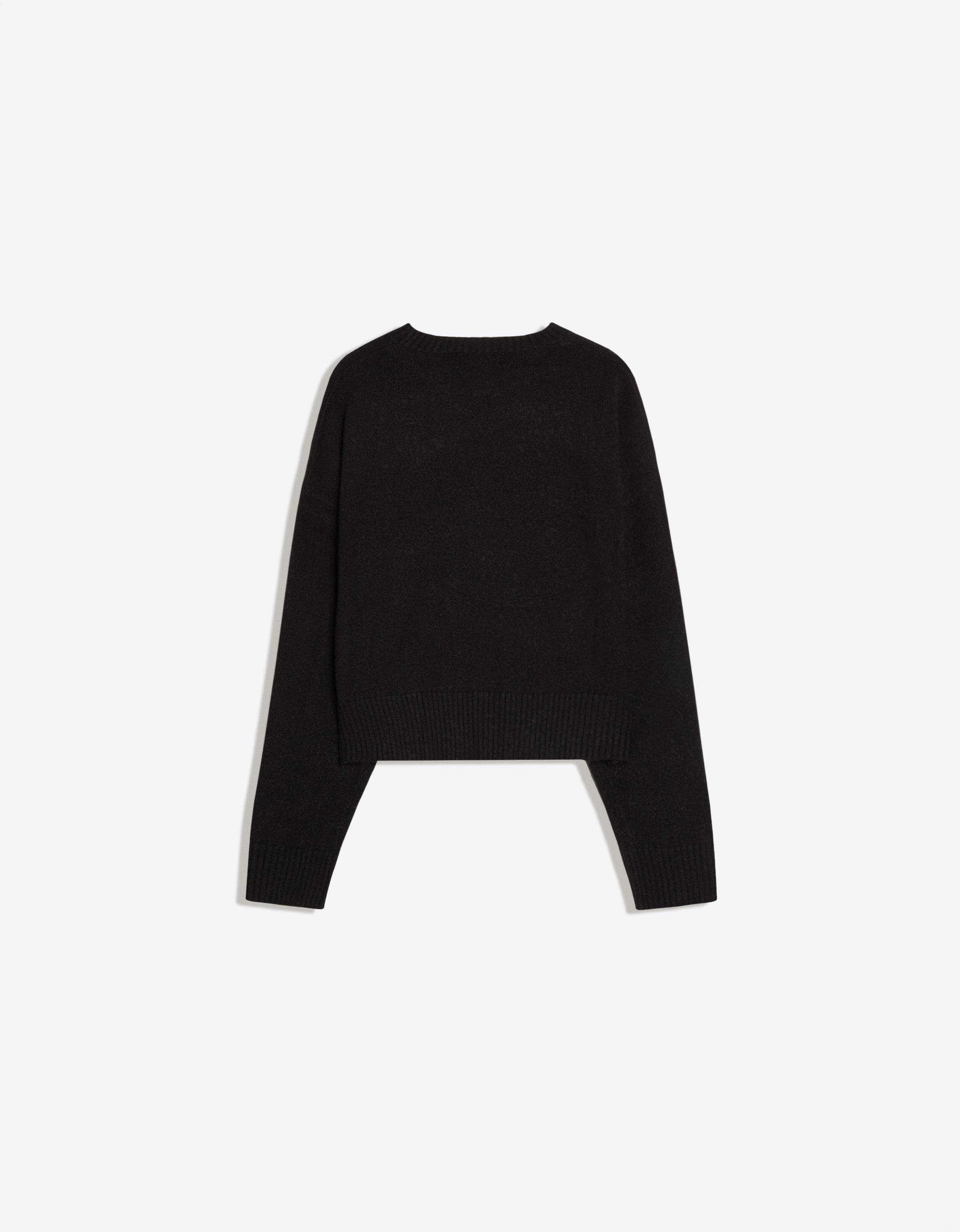 Round neck jumper — Black