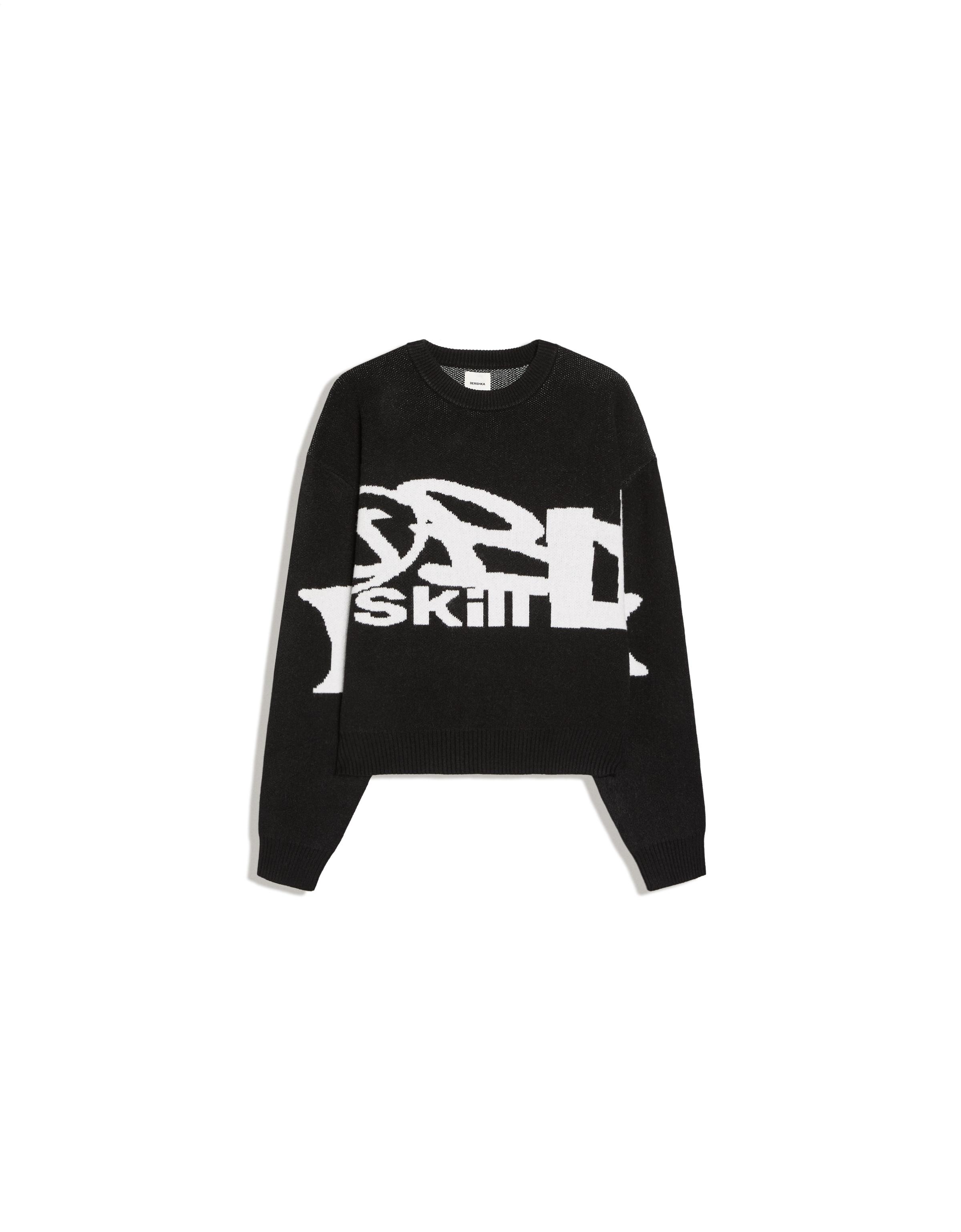 Graphic jacquard jumper — Black