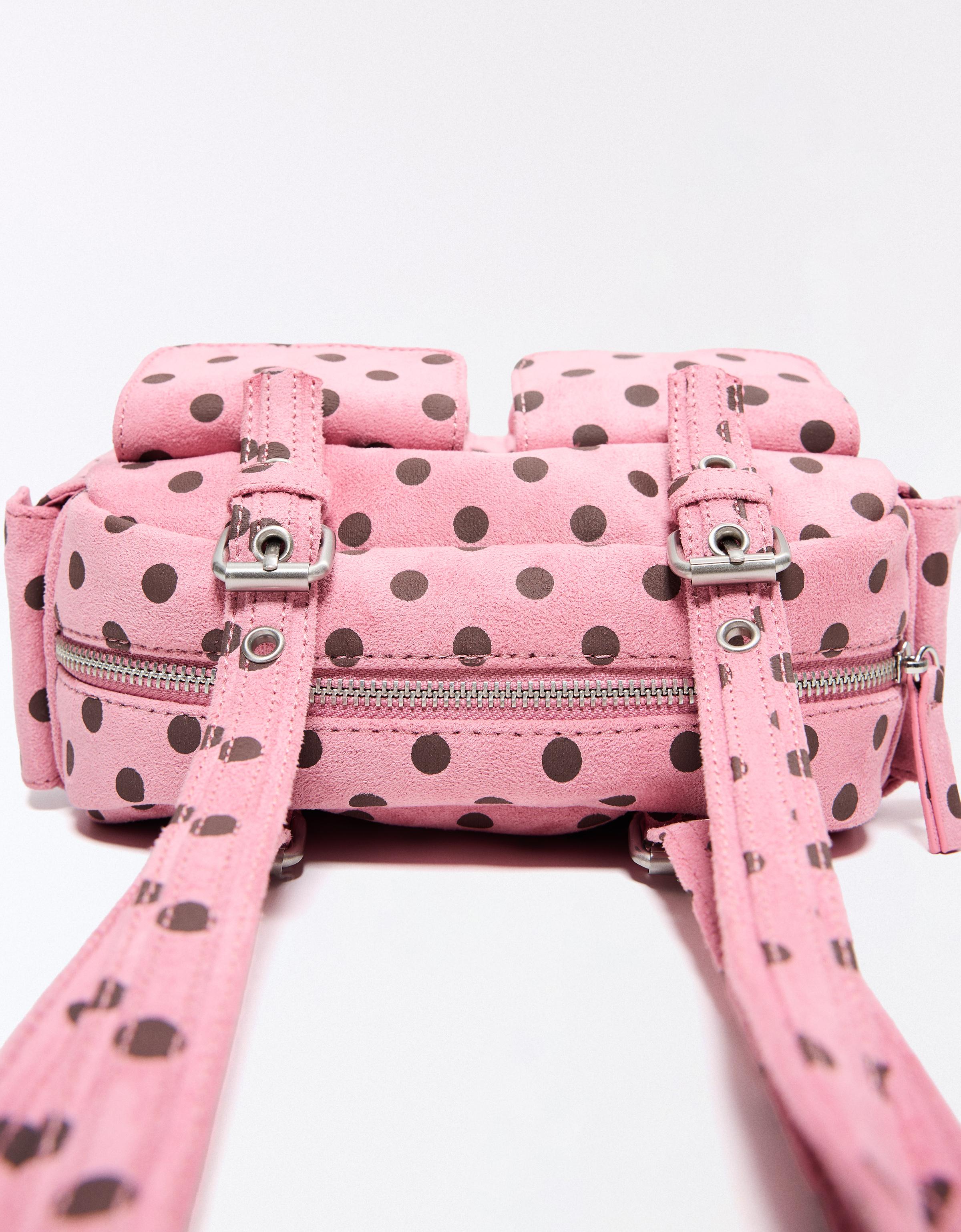 Polka dot pocket bag — Pink