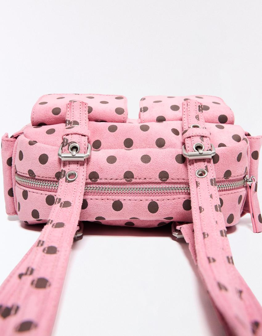 Tasche mit Tupfen und Taschen-Rosa