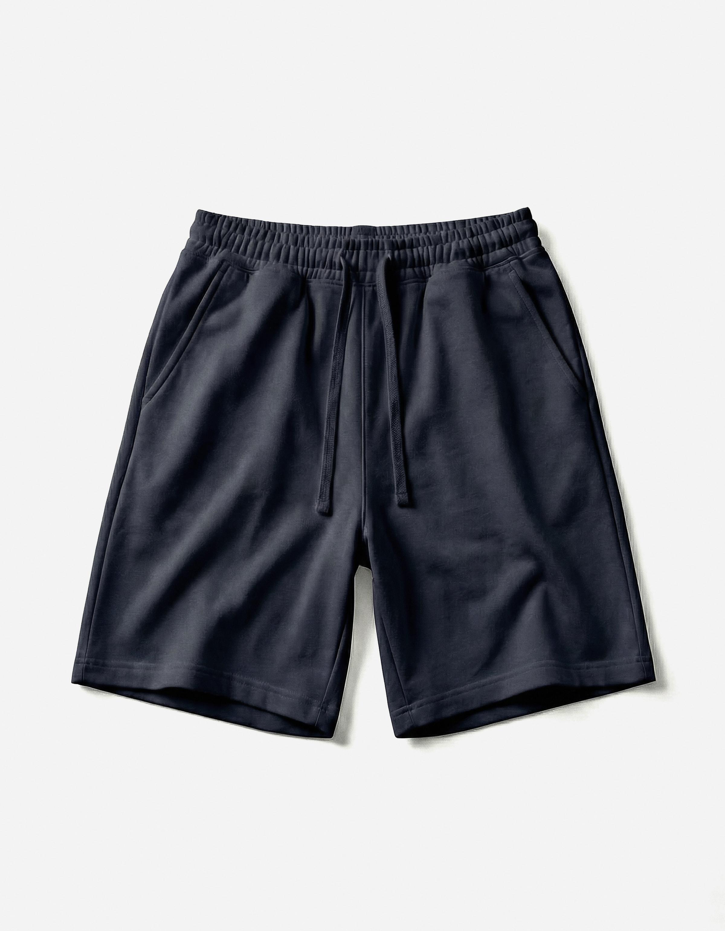 Plush Bermuda shorts — Navy