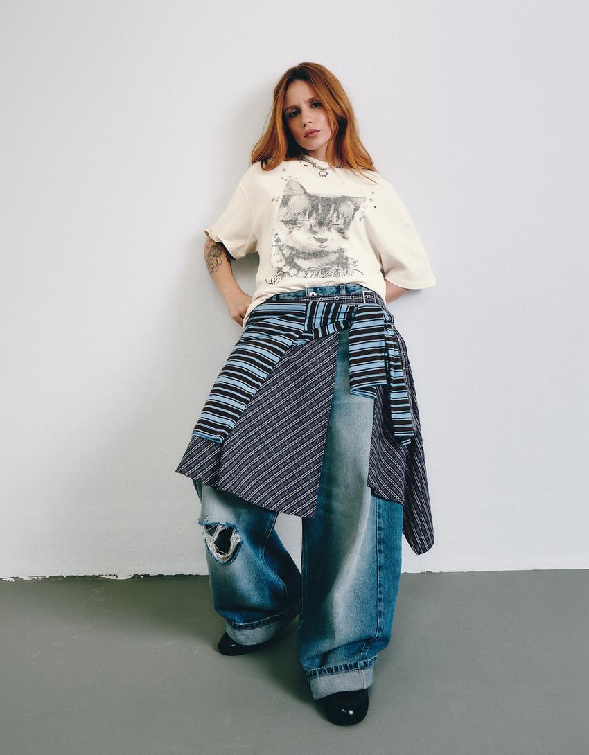 Oversize Carol Biazin Collection print T-shirt-Off white