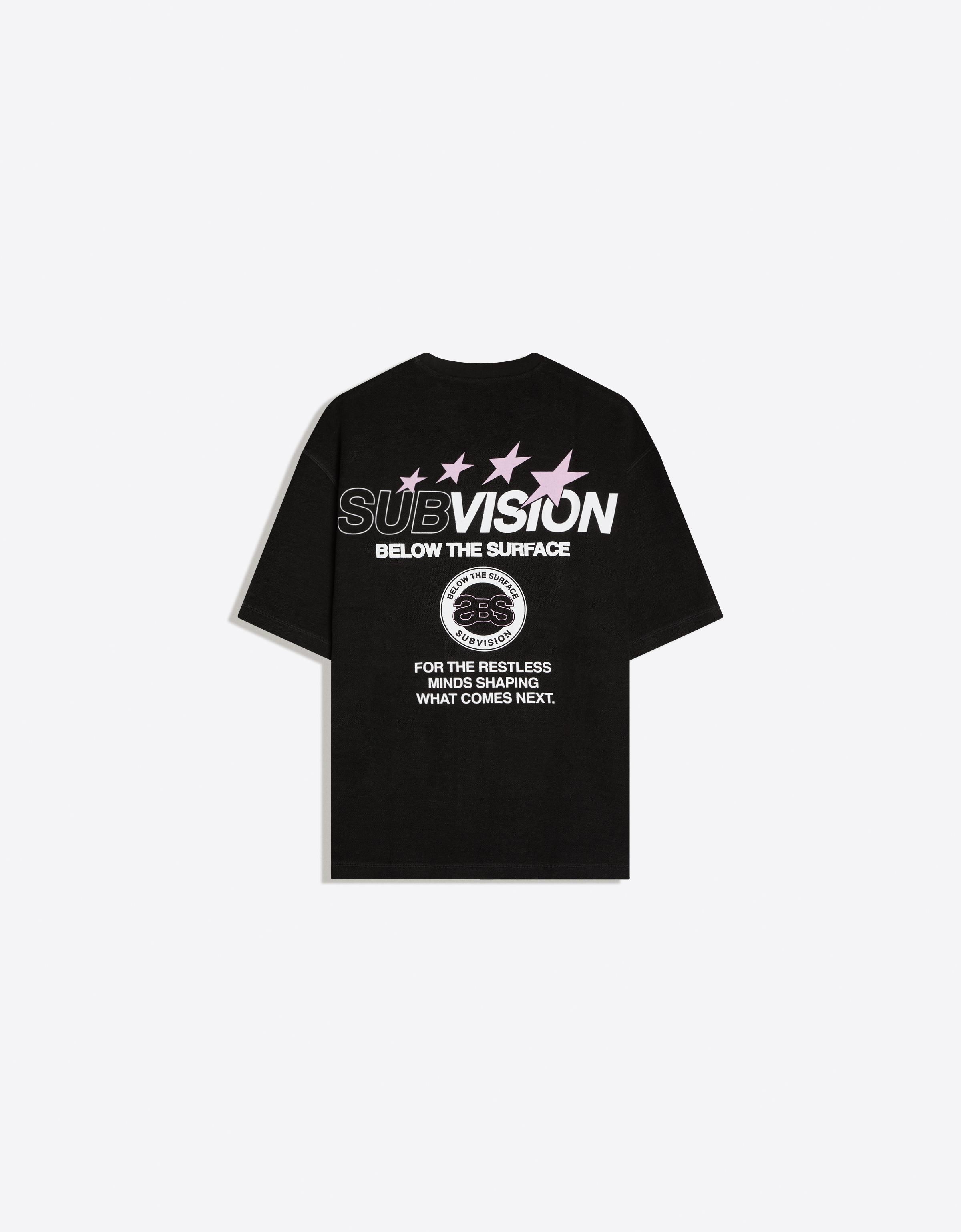 Fleece print T-shirt — Black