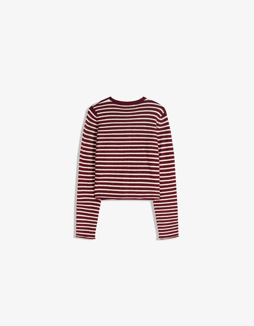 Раирана трикотажна жилетка-Бордо