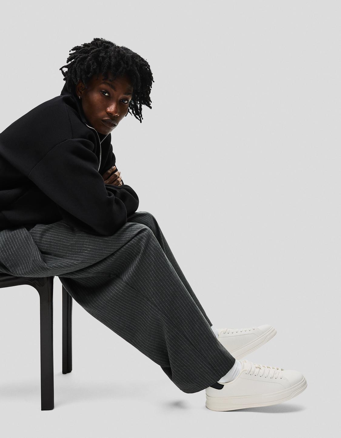 Minimalist lace-up trainers