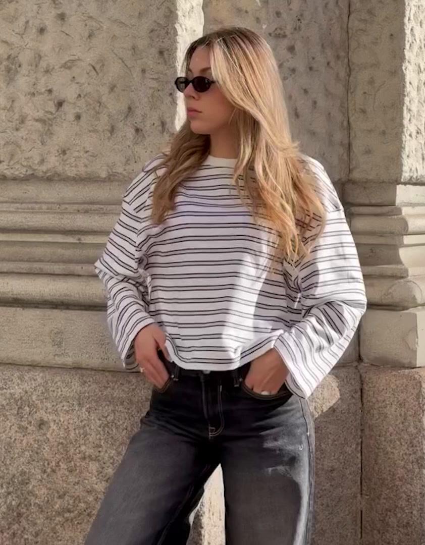 Uzun kollu baskılı tişört - Görsel 151