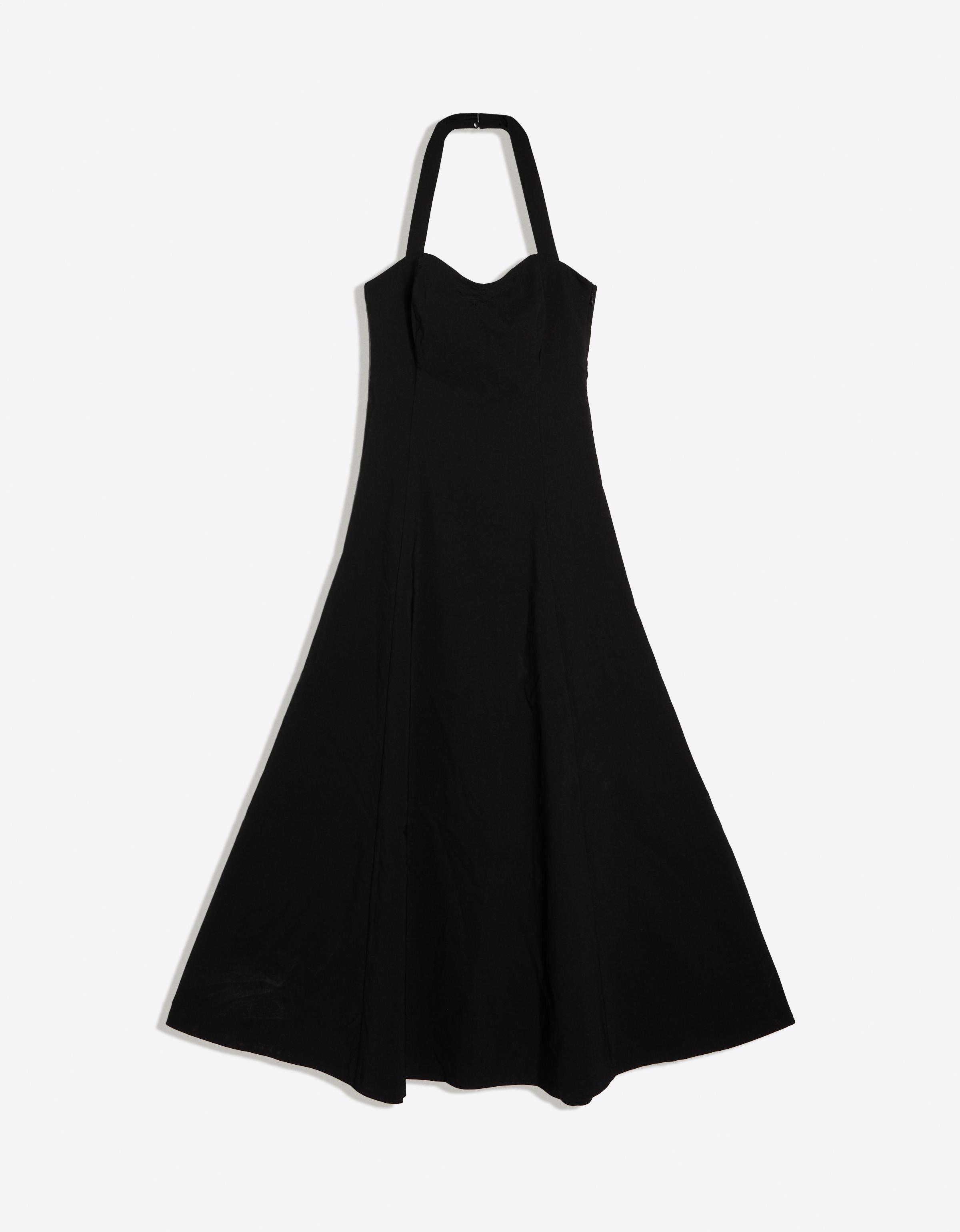 Halterneck midi dress — Black