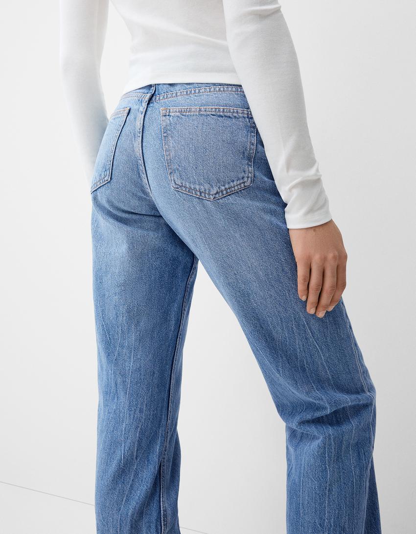Jeans straight-Azul lavado-6