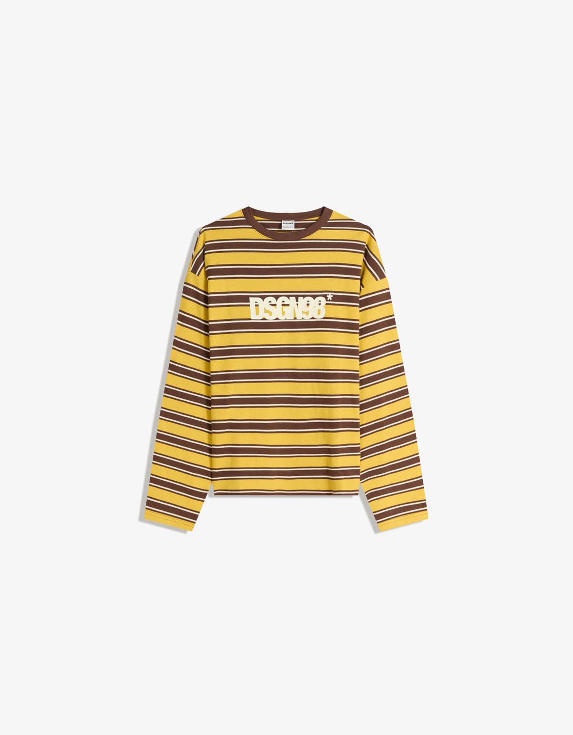 Camiseta manga larga retro print