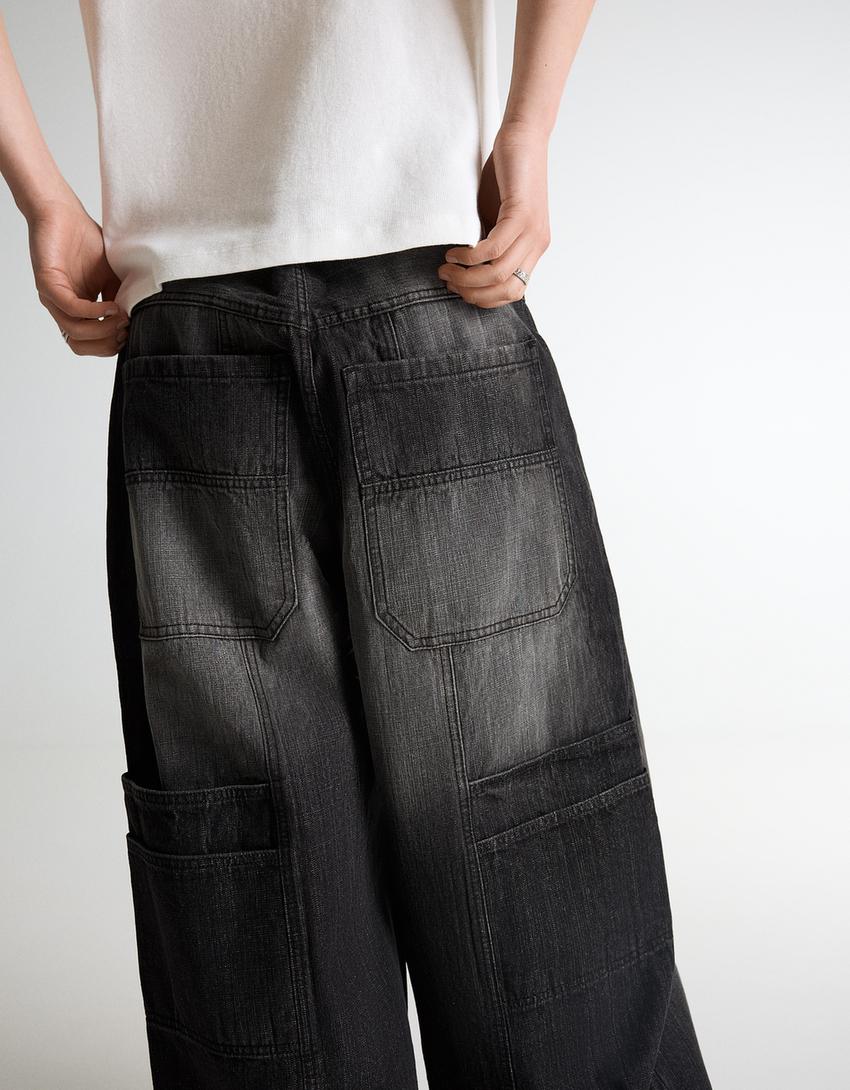 Mega baggy jeans-Black
