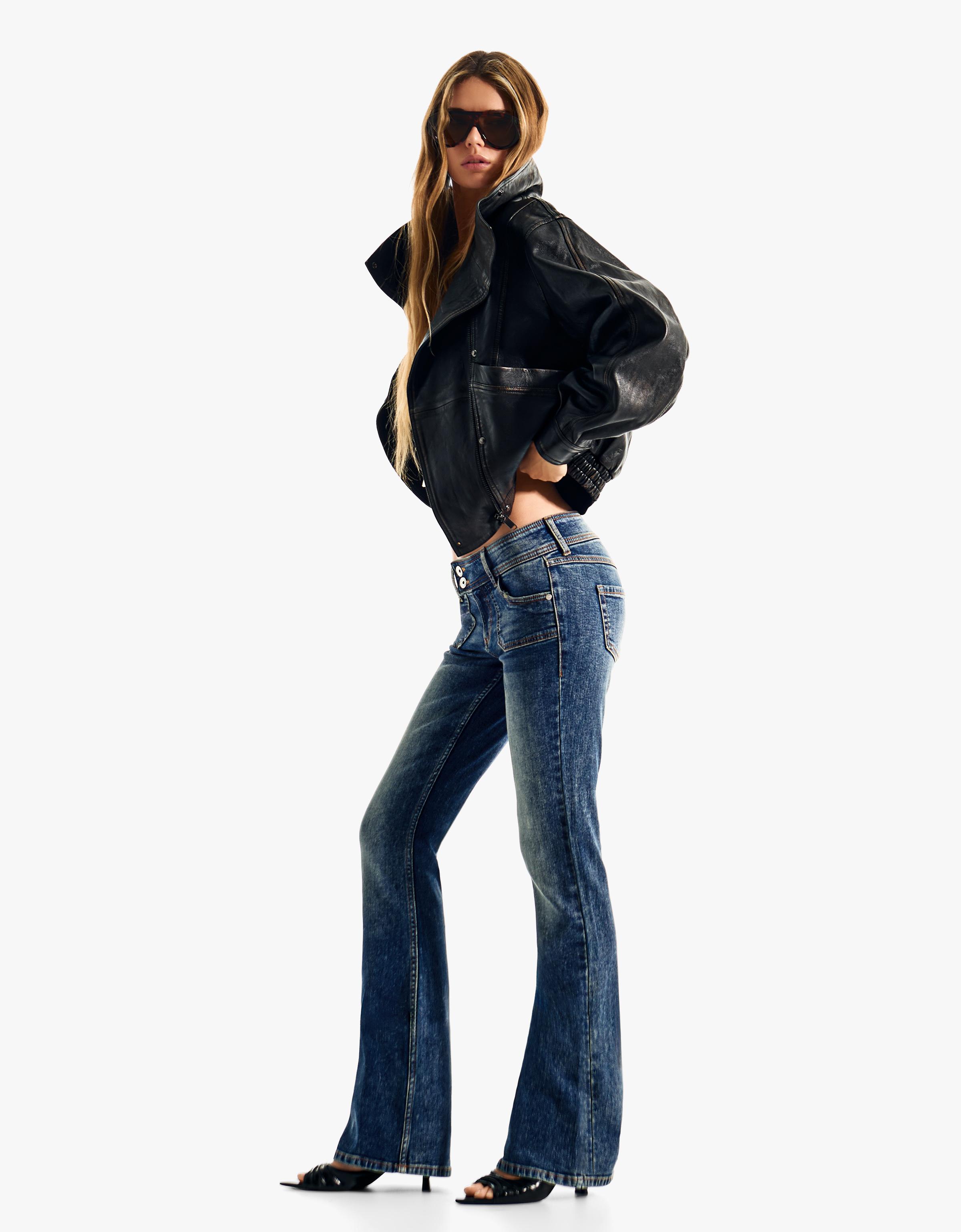 Bootcut düşük bel jean - Görsel 34