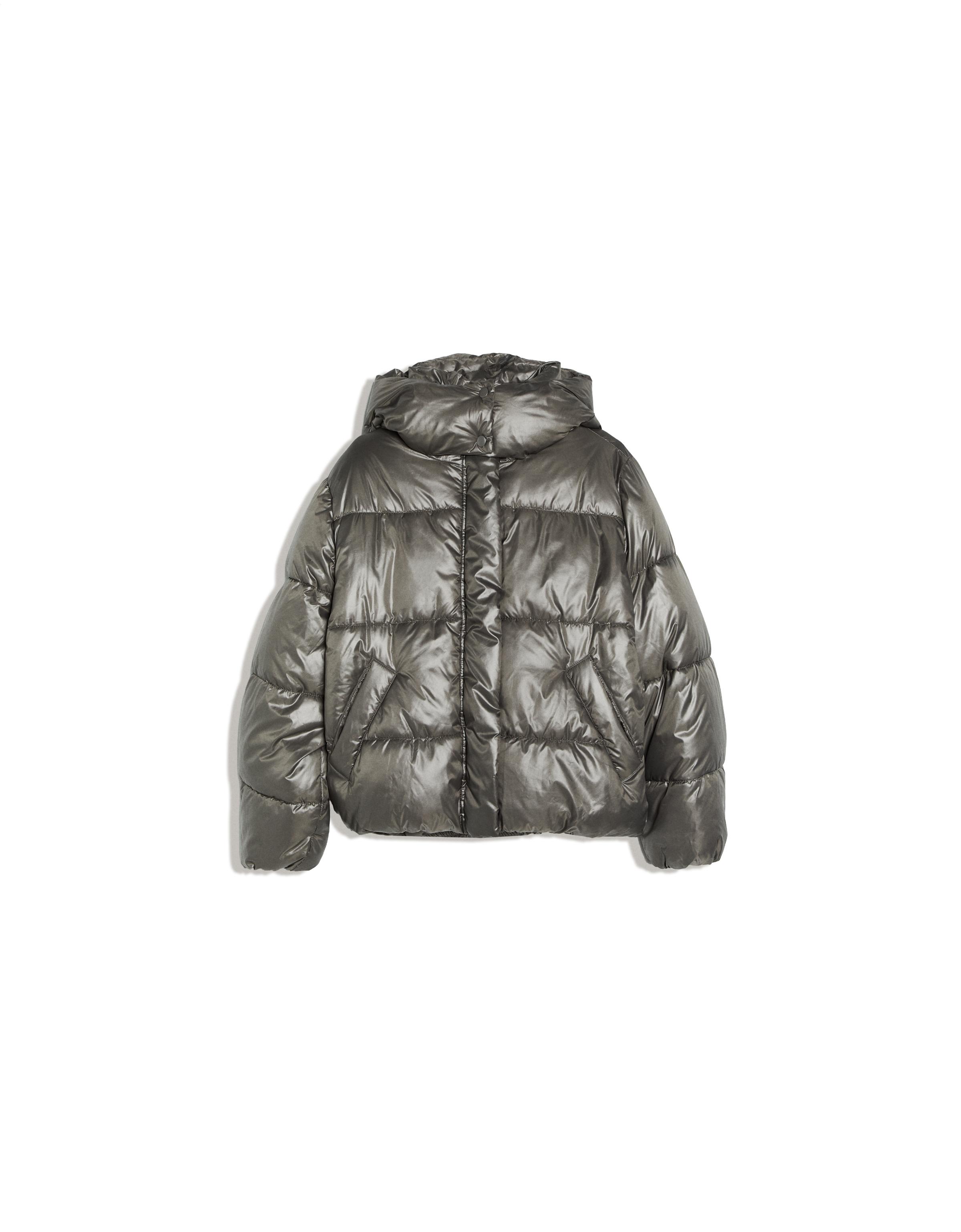 Oversize hooded puffer jacket — Sand
