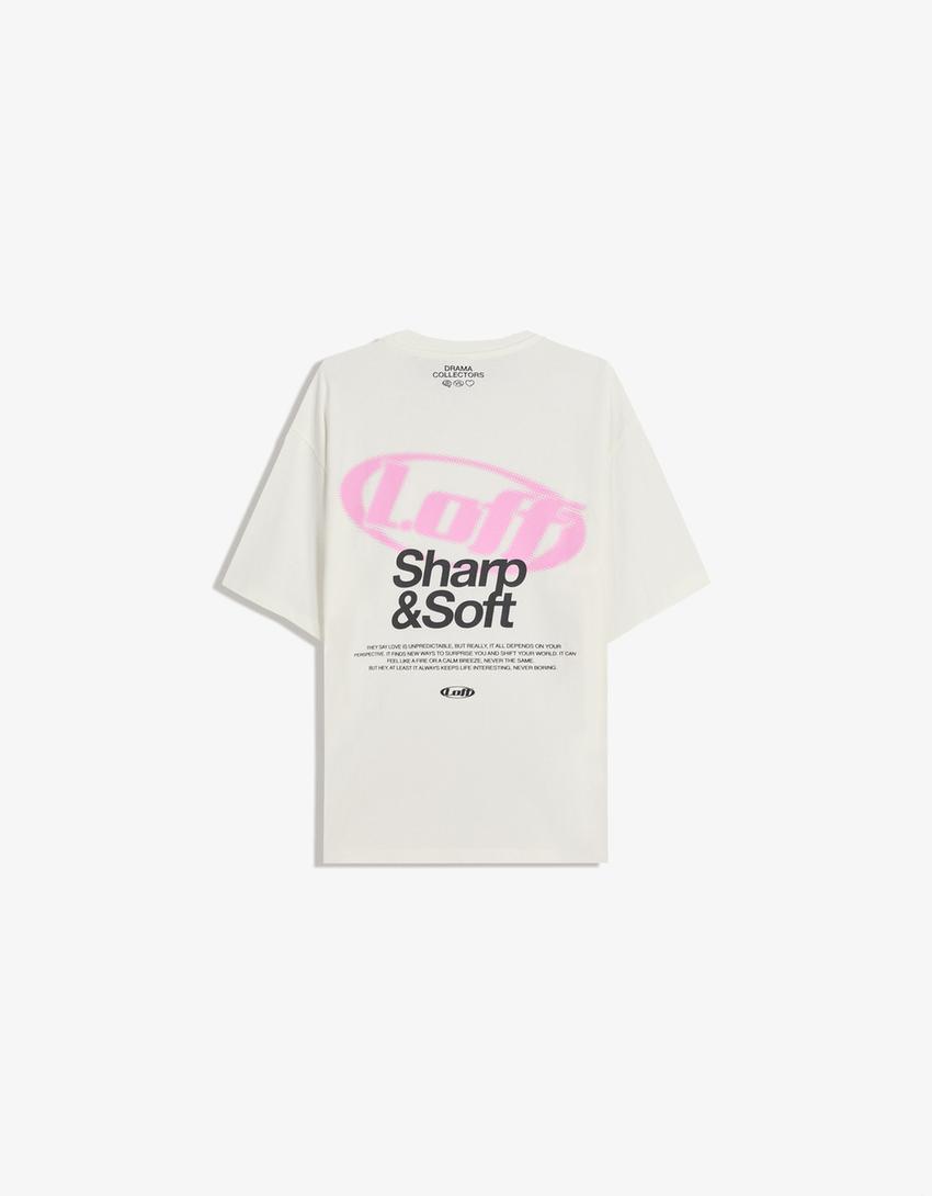 Short sleeve T-shirt with print-White