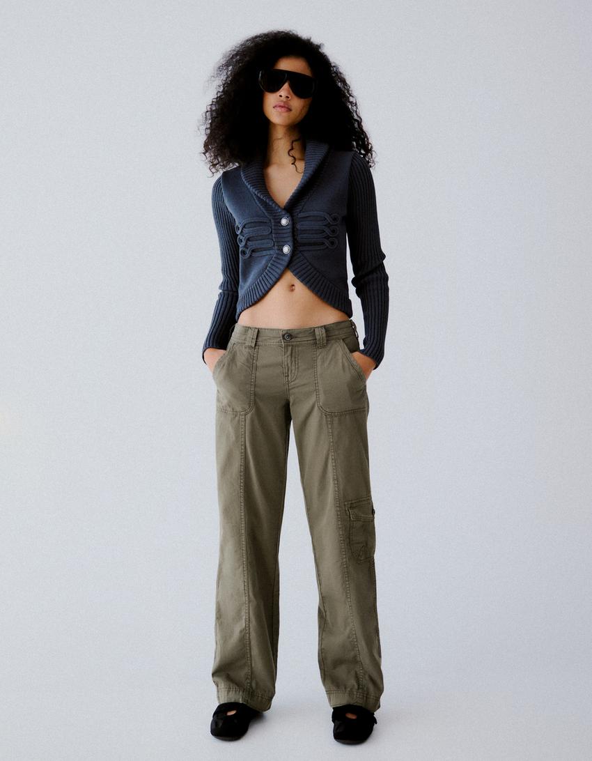 Straight-Fit Cargohose-Khaki