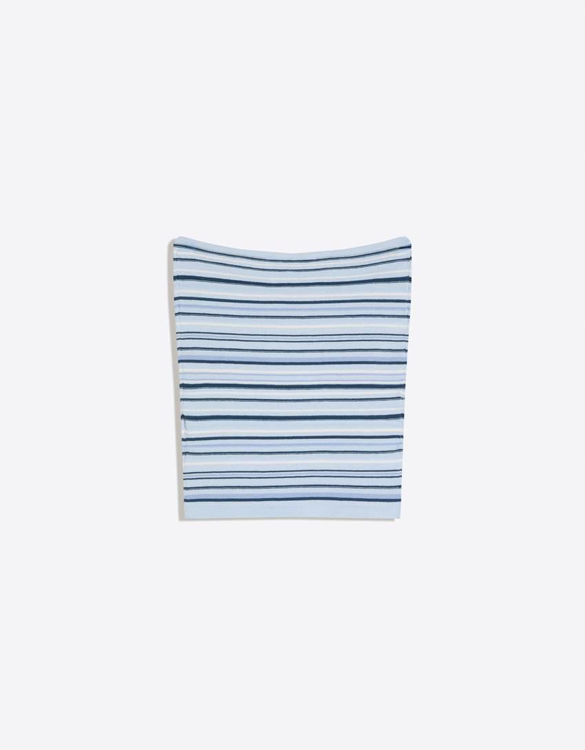 Top bandeau rayas-Azul