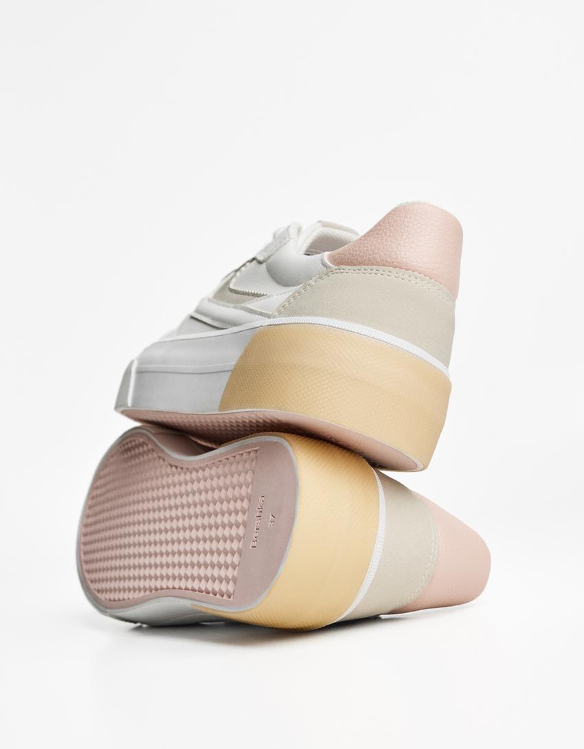 Contrast trainers-WHITE-1