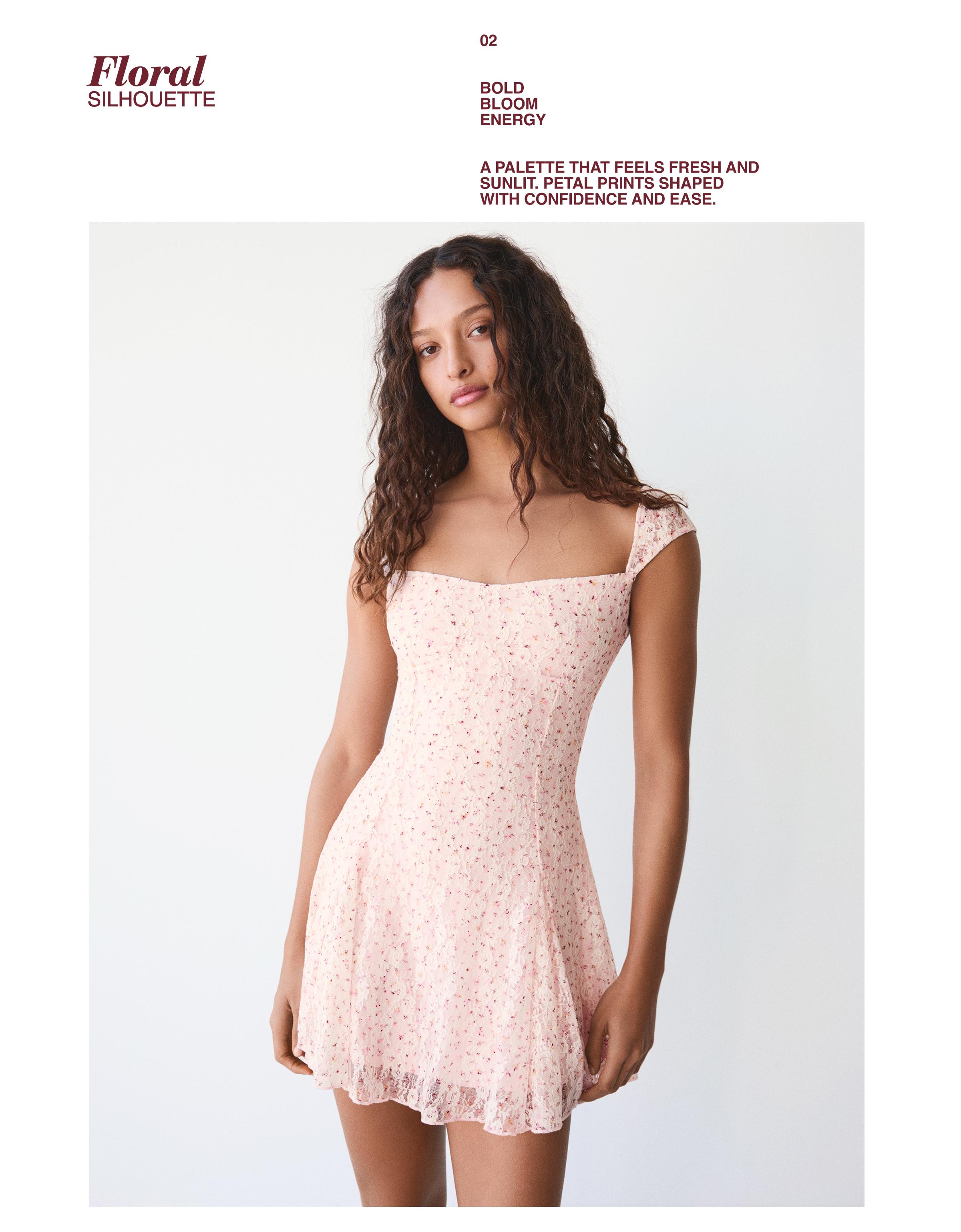 Mini dantel baskılı elbise - Görsel 34